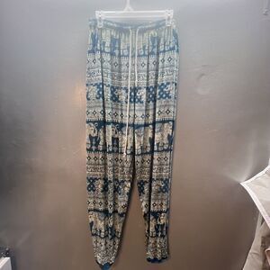 PANTS Women's M Harem Hippie Boho Elephant Yoga Jogger